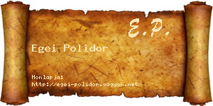 Egei Polidor névjegykártya